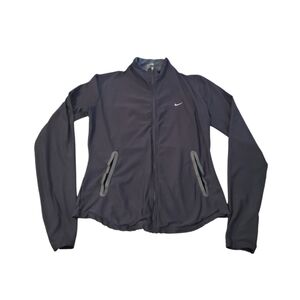 Nike Dri-Fit Women's Black Swift Long Sleeve Running Full Zip Jacket Medium